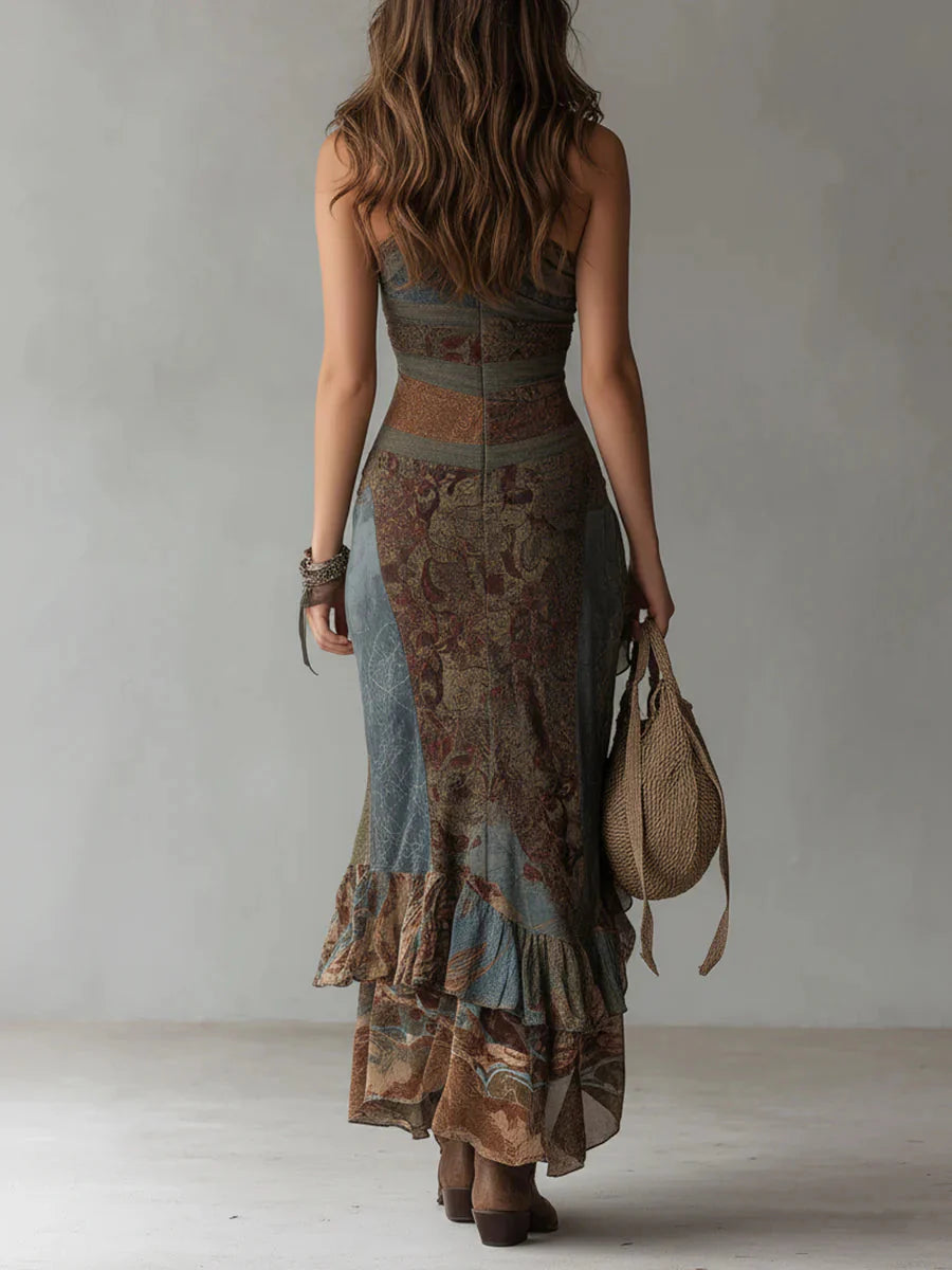 Vestido asimétrico Boho Chic.