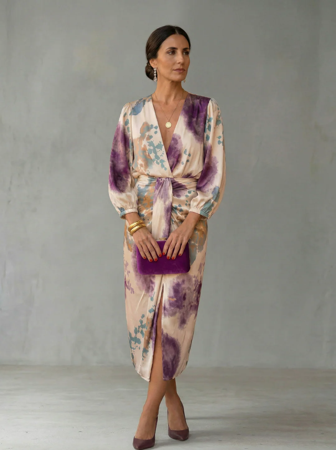 Vestido Midi Elegante Estampado