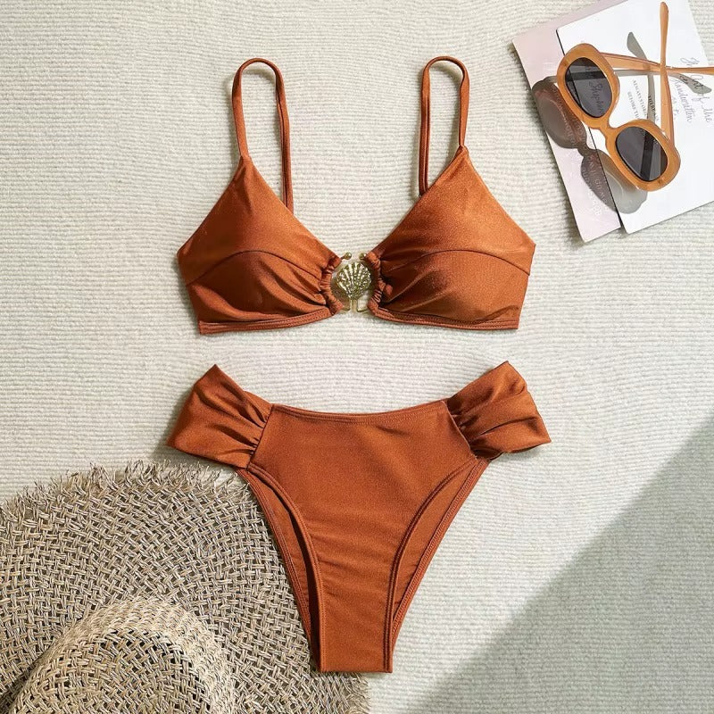 Luna-Bikini de dos piezas con cintura alta